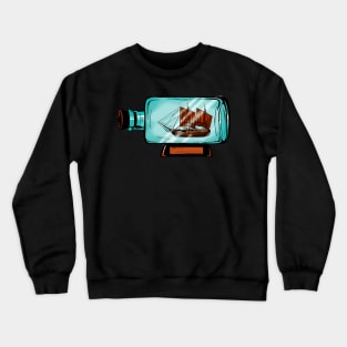 Sailboat in a bottle Crewneck Sweatshirt